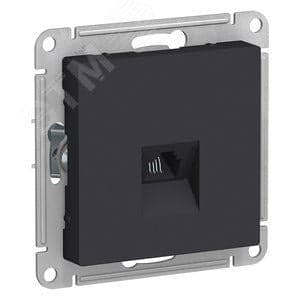 Schneider Electric ATN001081 ATLASDESIGN РОЗЕТКА телефонная RJ11, механизм, КАРБОН