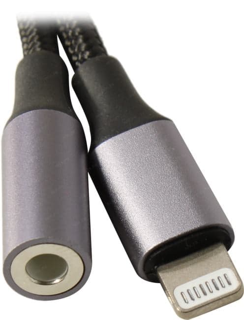 UGREEN US211 Black <30756> Кабель-адаптер Lightning -> Jack3.5-F