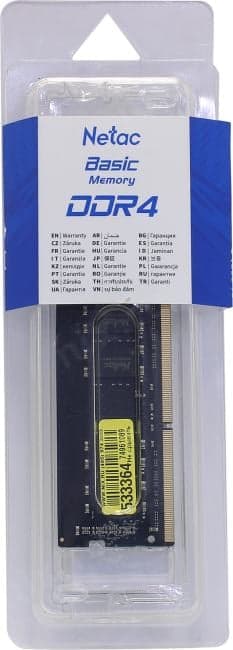Netac Basic <NTBSD4N32SP-08> DDR4 SODIMM 8Gb <PC4-25600> CL22 (for NoteBook)