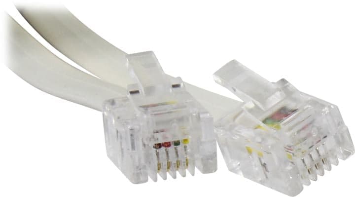 Vention <IQBWH> Кабель телефонный RJ-11(6P-4C) 2м, белый