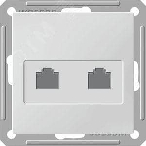 Розетка компьютерная 2-ая RJ45 кат.5e SE Wessen 59 Бел