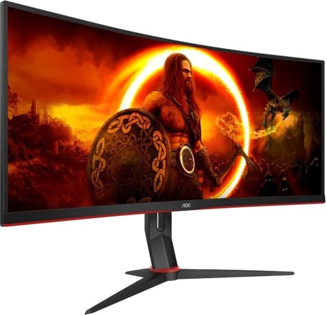 34" ЖК монитор AOC CU34G2XP <Black&Red>(Curved LCD, 3440x1440, HDMI, DP, USB3.2 Hub)