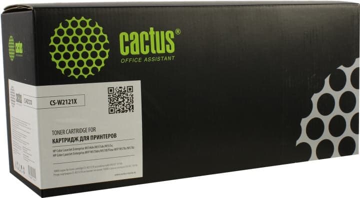 Картридж Cactus CS-W2121X Cyan для HP CLJ Enterprise M554/M555/M578