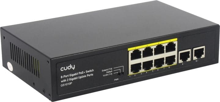 CUDY <GS1010P> (8UTP 1000Mbps PoE + 2Uplink)