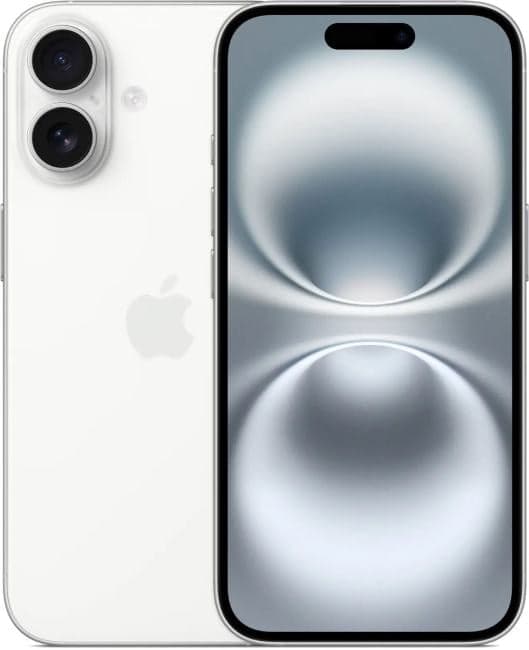 Apple iPhone 16 <MYEF3HN/A 256Gb White> (A18, 6.1" 2556x1179 OLED, 5G+WiFi+BT, 48+12Mpx)