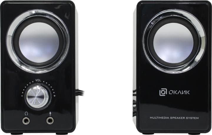Колонки OKLICK OK-116 Black (2x3W, питание от USB) <315691>