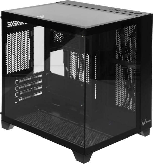 CRYSTAL Z9M B Корпус Formula Crystal Z9M черный без БП mATX 5x120mm 1xUSB3.0 audio bott PSU
