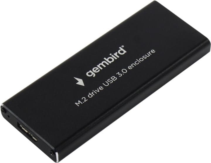Gembird <EEM2-SATA-1> (Внешний бокс для M2 SATA, USB3.0, Aluminum)