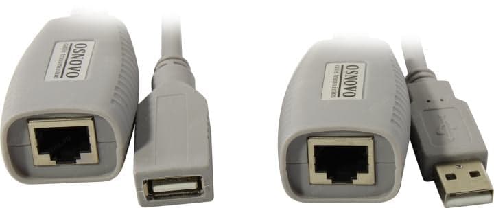 OSNOVO <TA-U1/1+RA-U1/1> USB Extender (USB -> RJ45 -> USB, до 100м)