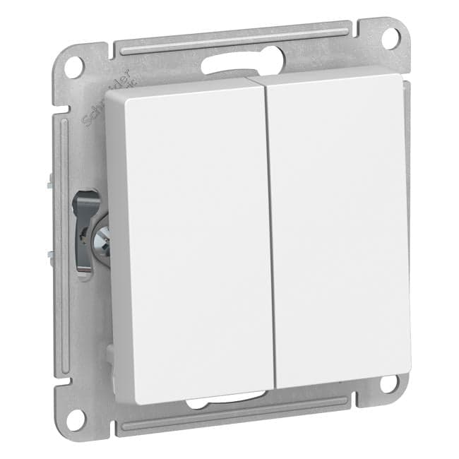 Schneider Electric AtlasDesign <ATN000165> Переключатель (2клав., внут., белый)