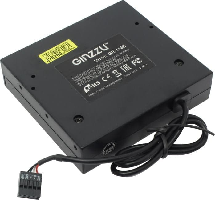 Ginzzu <GR-116B> 3.5" Internal USB CF/xD/SDXC/microSD/MS(/Pro/Duo/M2) Reader/Writer