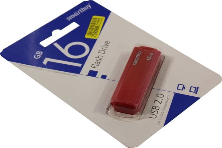 SmartBuy Clue <SB16GBCLU-R> USB2.0 Flash Drive 16Gb (RTL)