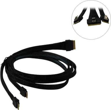 Кабель SFF8654 (x8) --> 2xSFF8654 (x4) 1м (аналог LSI 05-60004-00)
