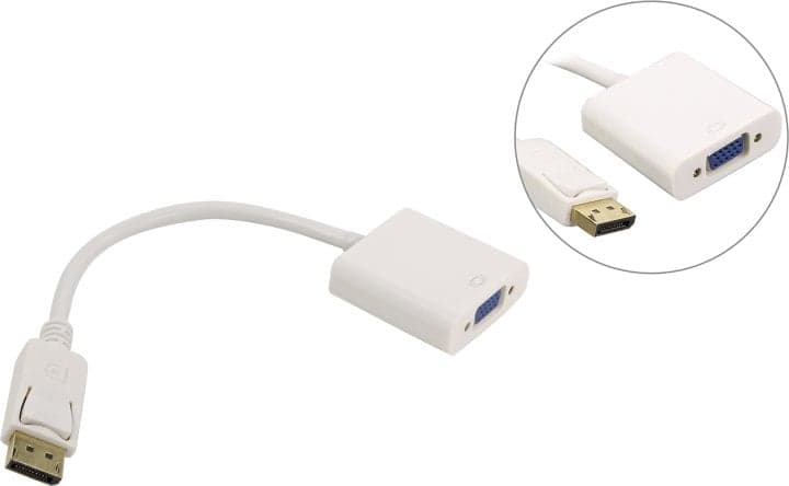 Orient <C308W> Кабель-адаптер DisplayPort (M)--> VGA (15F)