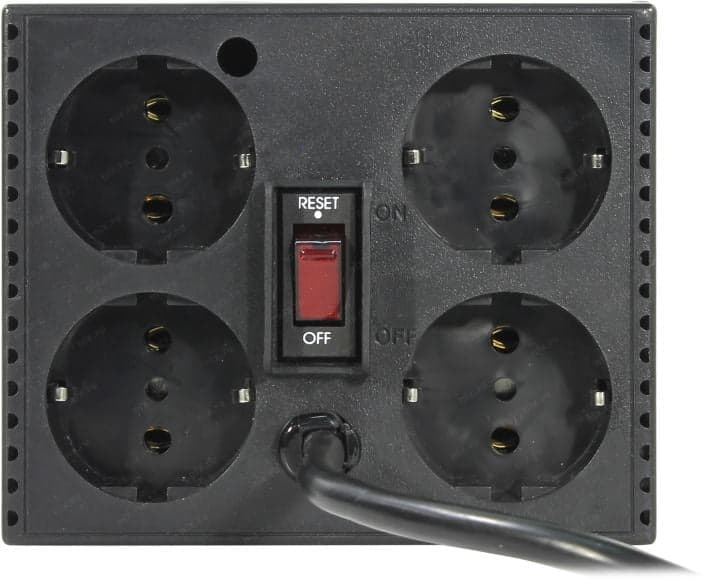 Стабилизатор PowerCom TCA-3000 Black (вх.187~253 В, вых. 220V±5%, 4 розетки Euro)