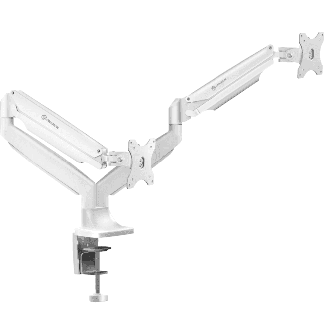 ONKRON <G200 White> Настольный кронштейн для 2-х мониторов (VESA75/100, 13-32", 2x1-9кг)