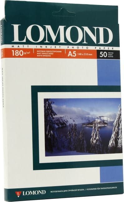 LOMOND 0102068 (A5, 15x21см, 50 листов, 180 г/м2) бумага матовая односторонняя