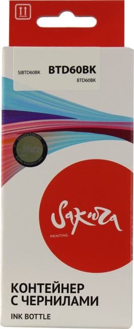Чернила SAKURA SIBTD60BK Black для DCP-T310/T510W/T710W, MFC-T910DW (135мл)