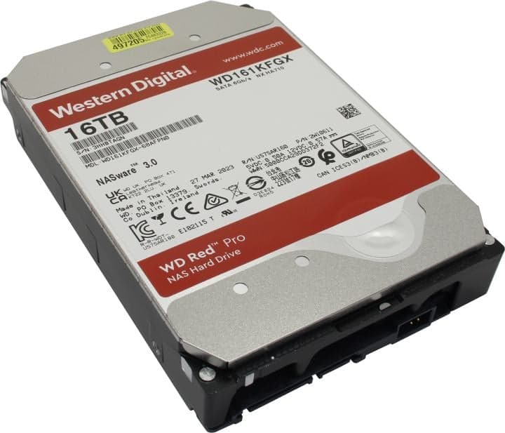 HDD 16 Tb SATA 6Gb/s Western Digital Red Pro <WD161KFGX> 3.5" 7200rpm 512Mb