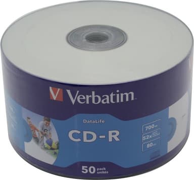 CD-R Verbatim 700Mb 52x sp., printable <уп.50 шт> <43794>