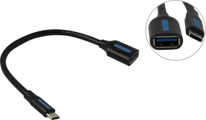 Vention <CCVBB> Кабель-адаптер USB3.0 AF --> USB-C OTG 0.15м