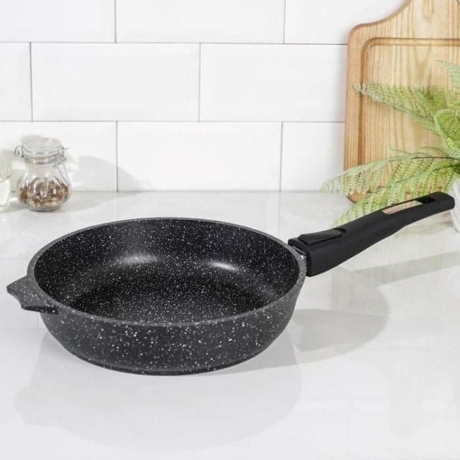 МЕЧТА 024802 Гранит black 24см со съемной ручкой