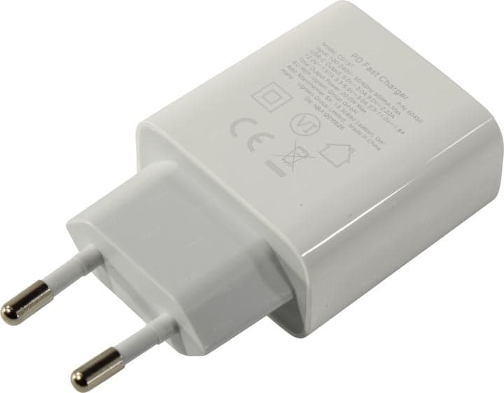 UGREEN CD137 White <50698> Зарядное устройство USB (Вых. DC5/9/12V, 20W, USB-C, кабель Lightning, быстрая зарядка)