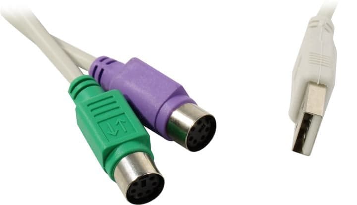 Cablexpert <UAPS12> Кабель-адаптер USB A->2xPS/2 (для подключения PS/2 клавиатуры и мыши к USB порту)
