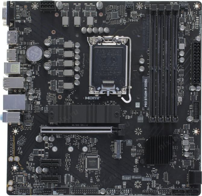 MSI PRO B760M-P DDR4 (RTL) LGA1700 <B760> PCI-E Dsub+HDMI+DP GbLAN SATA MicroATX 4DDR4