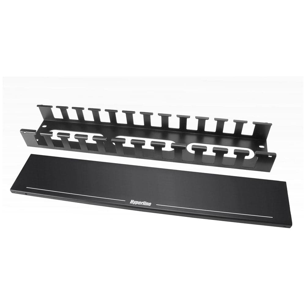 Органайзер Hyperline CM-2U-MLF-COV Кабельный организатор 2U металлический с крышкой, 19", 2U