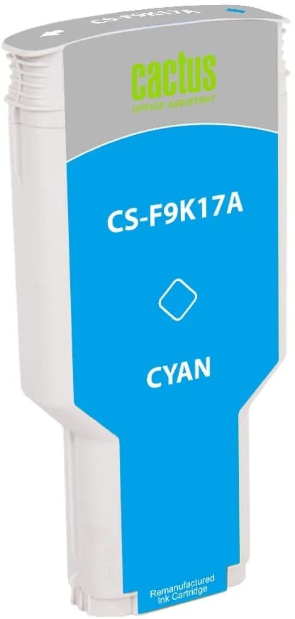 -/ Картридж струйный Cactus CS-F9K17A 728XXL голубой (300мл) для HP DesignJet T730, T830