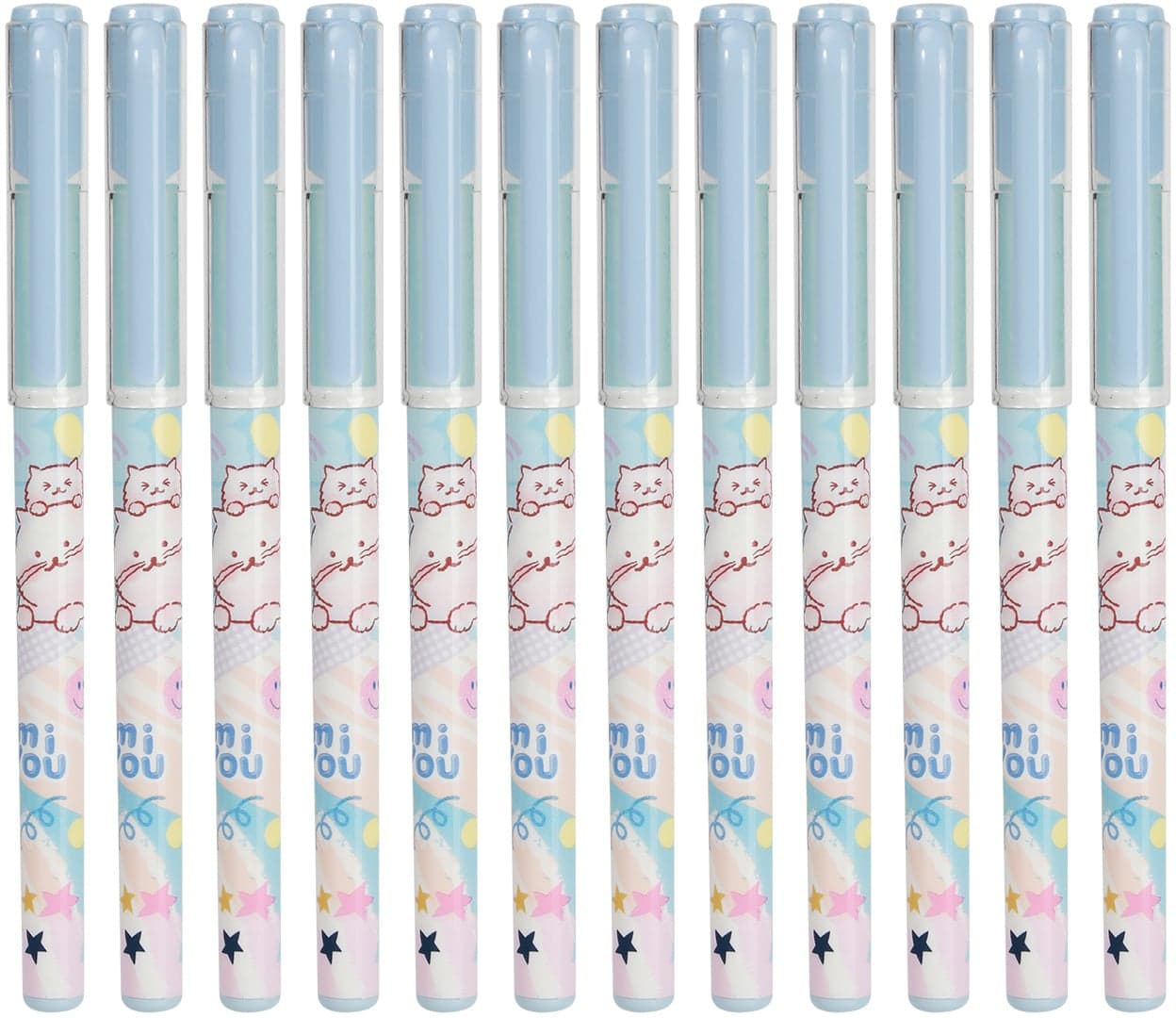 Ручка гелев. Deli MiYou EG15-BL ассорти d=0.5мм син. черн.