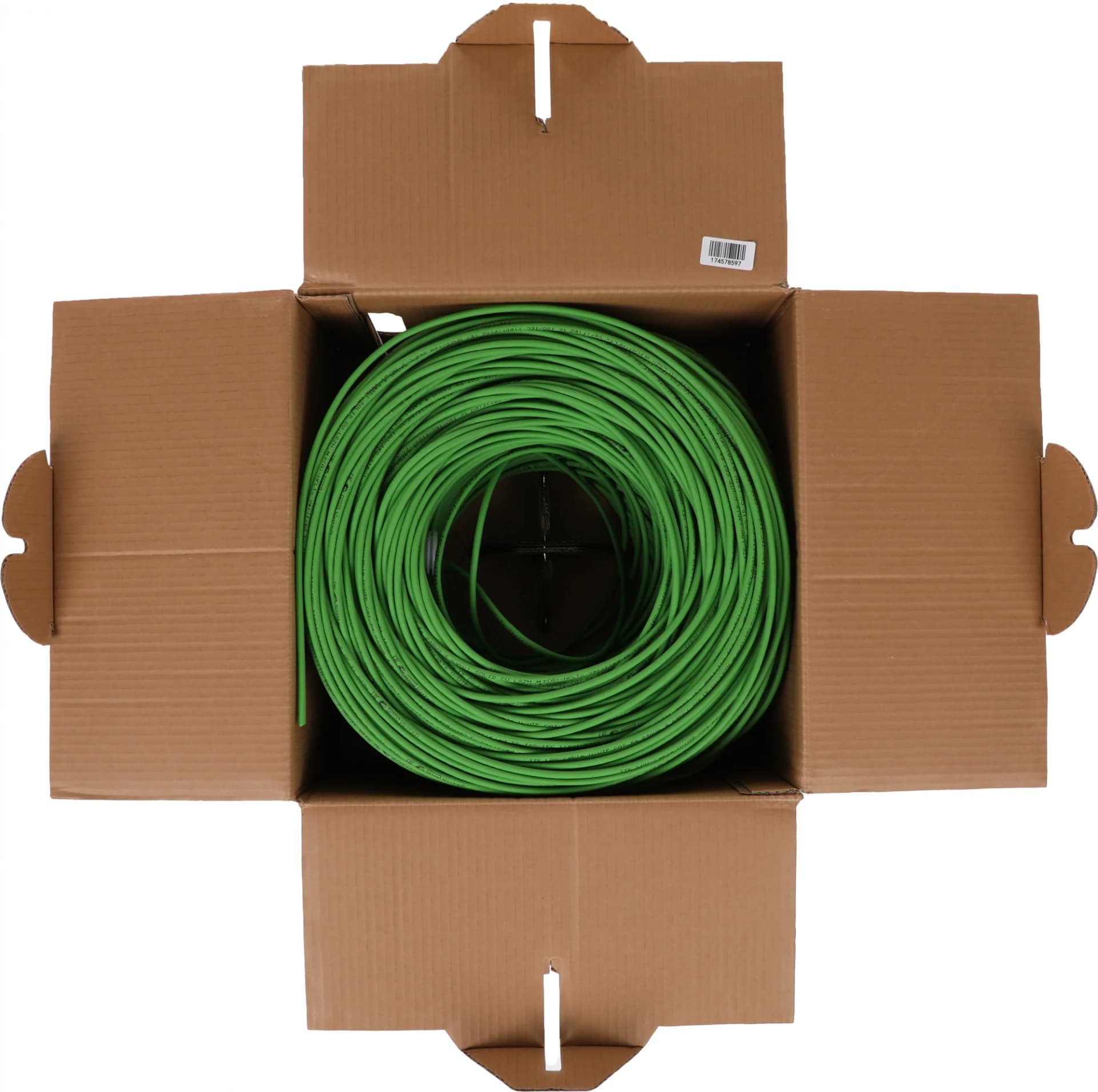 Кабель информационный ITK LC1-C5E04-122 кат.5E UTP 4 пары 24AWG нг(А)-LSLTx внутренний 305м зеленый