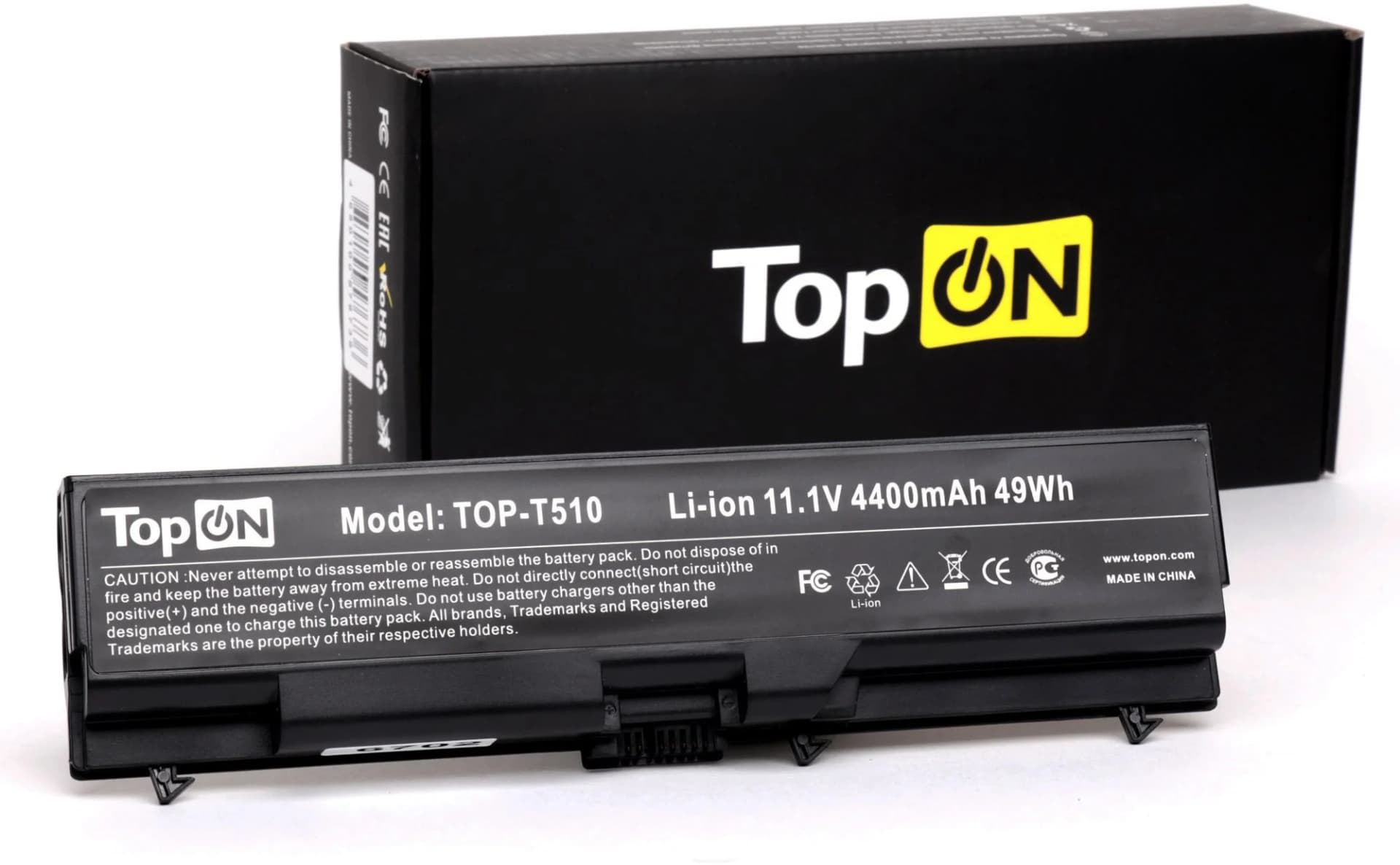 Батарея для ноутбука TopON 75938 11.1V 4400mAh литиево-ионная (TOP-T510)