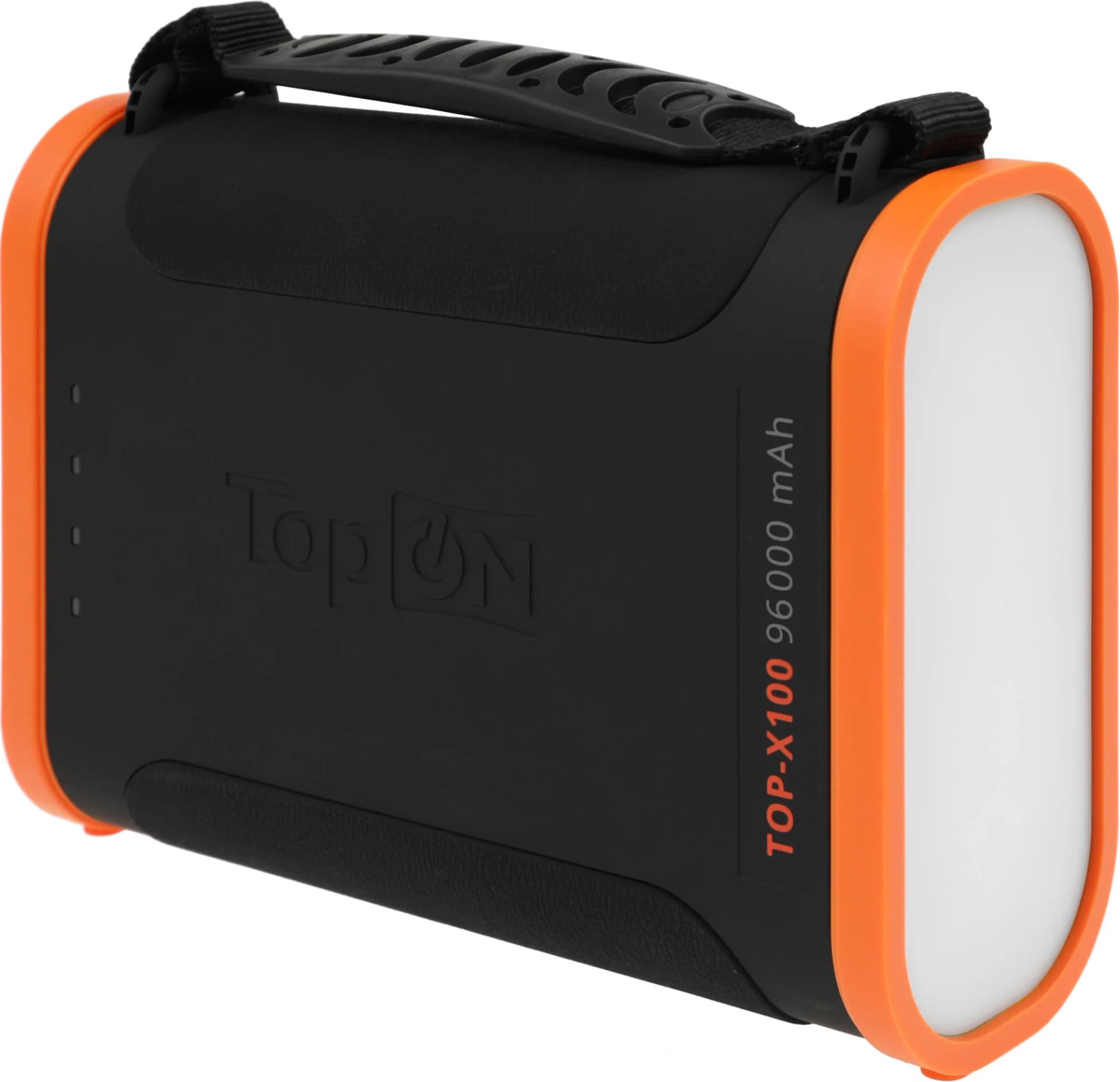 Электростанция портативная TopON TOP-X100 96000mAh 3A QC3.0 3xUSB черный/оранжевый (чехол в комплекте)