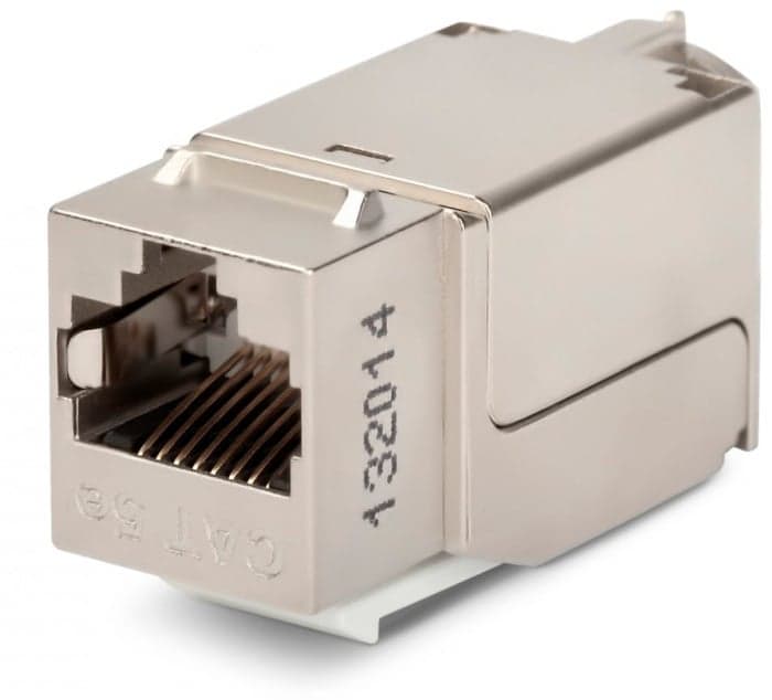 Модуль Hyperline KJNE-8P8C-C5E-90-SH-F-WH информ. Keystone RJ45 кат.5E FTP стальной (упак.:1шт)