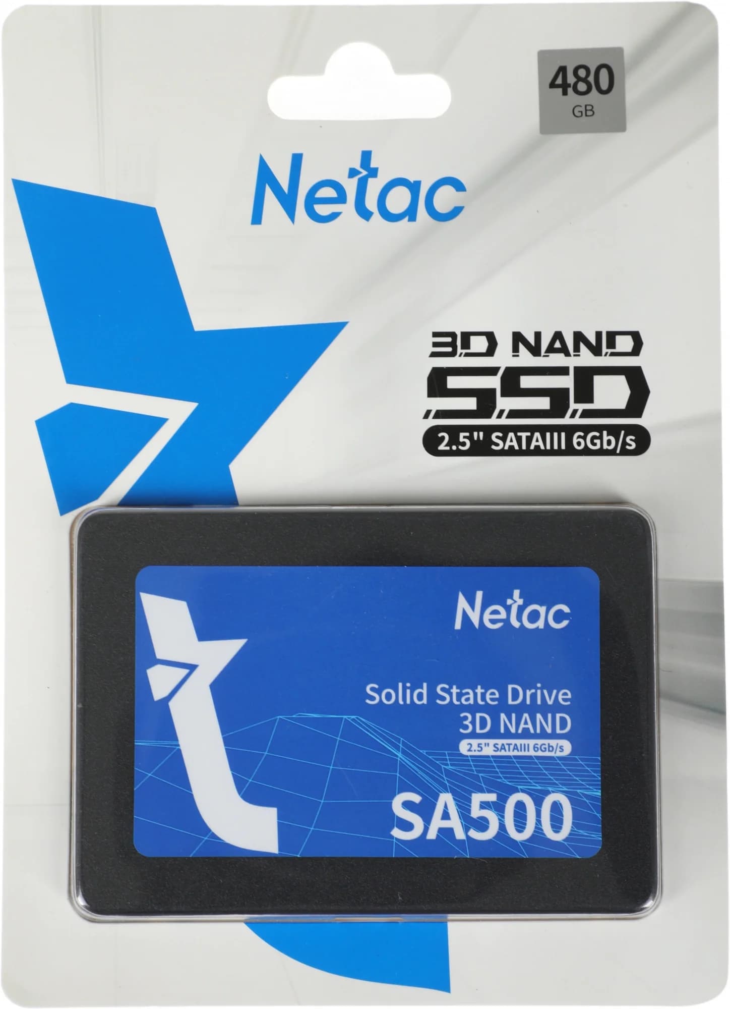 Накопитель SSD 480GB SATA-III Netac <NT01SA500-480-S3X> 2.5" 3D TLC