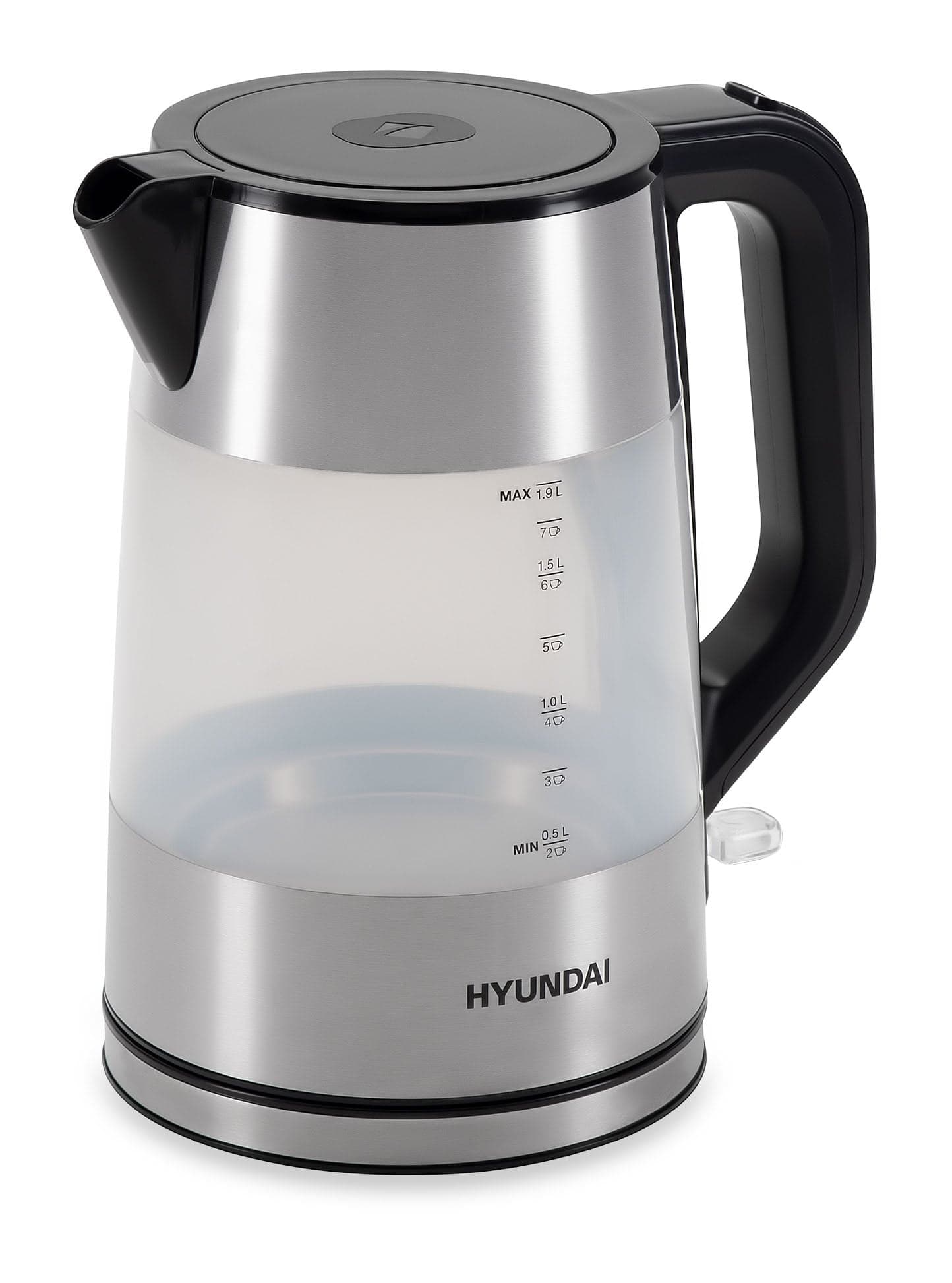Чайник электрический Hyundai HYK-P4026 2 л, 2200 Вт, черный (корпус: пластик)