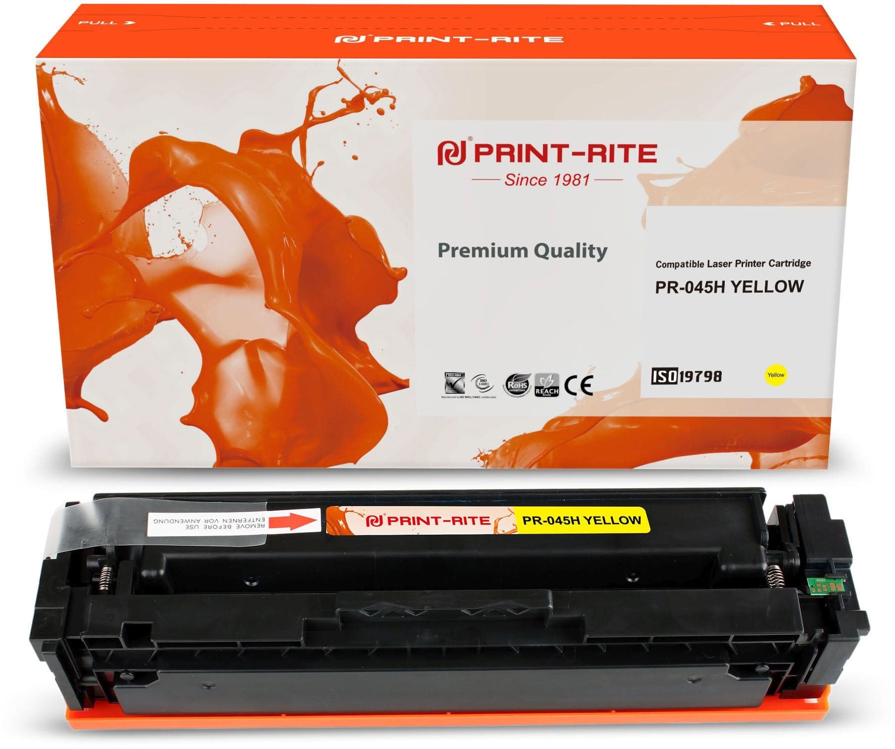 Картридж лазерный Print-Rite TFC450YPU1J PR-045H YELLOW 045H Yellow желтый (2200 стр.) для Canon LBP 611Cn/613Cdw/631Cn/633Cdw/635Cx