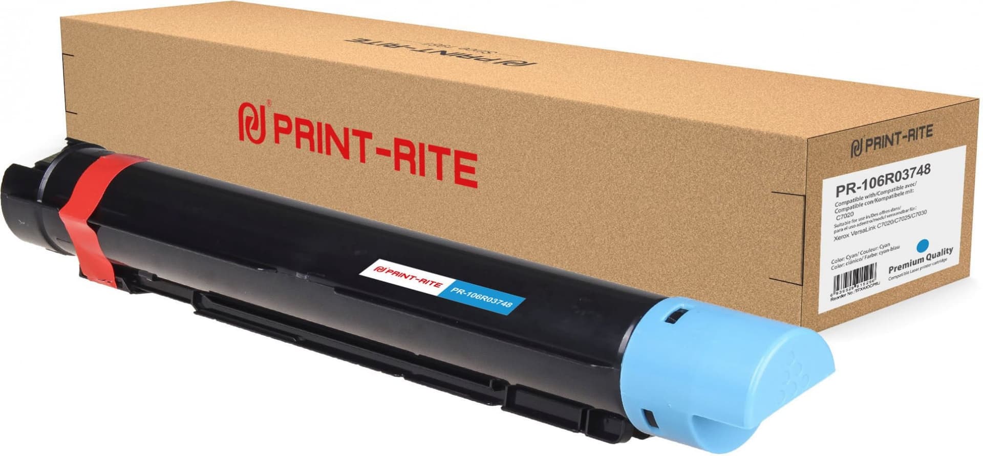 Картридж лазерный Print-Rite TFXAIOCPRJ PR-106R03748 106R03748 голубой (11800 стр.) для Xerox VersaLink C7020/C7025/C7030