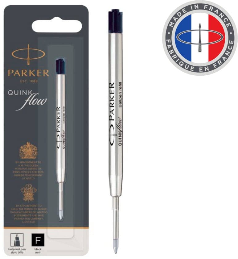 Стержень шариковый Parker QuinkFlow Z08 (1950367) F 0.8мм черные чернила блистер
