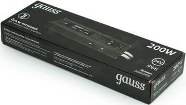 Блок питания Gauss 202022400 пониж. для лен.светод. черный