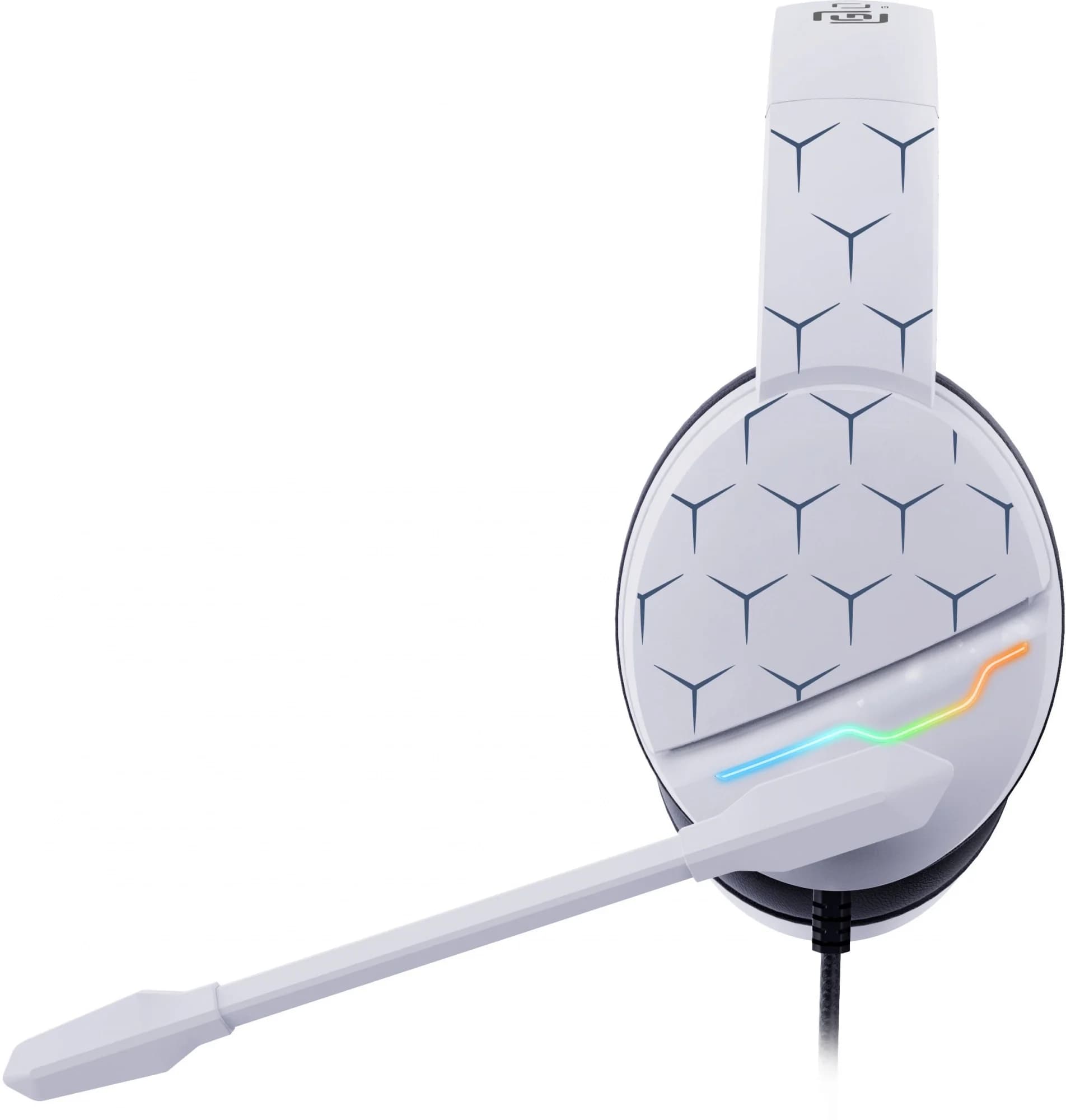Гарнитура Oklick HS-L710G белый/чёрный, проводная, USB, подсветка