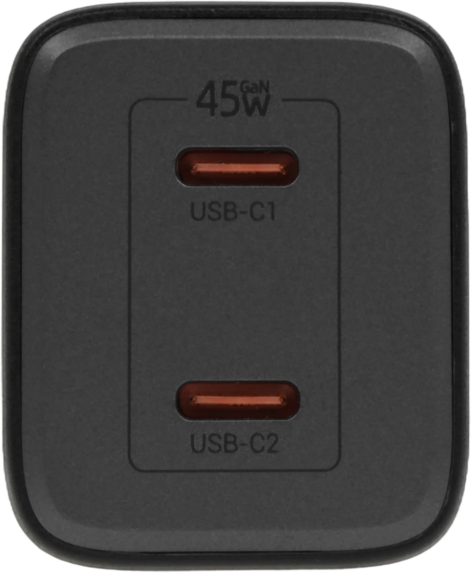 Сетевое зар./устр. Hoco N42 Elogiado 45W 3A+2.25A (PD+QC+AFC) 2xUSB type-C универсальное черный