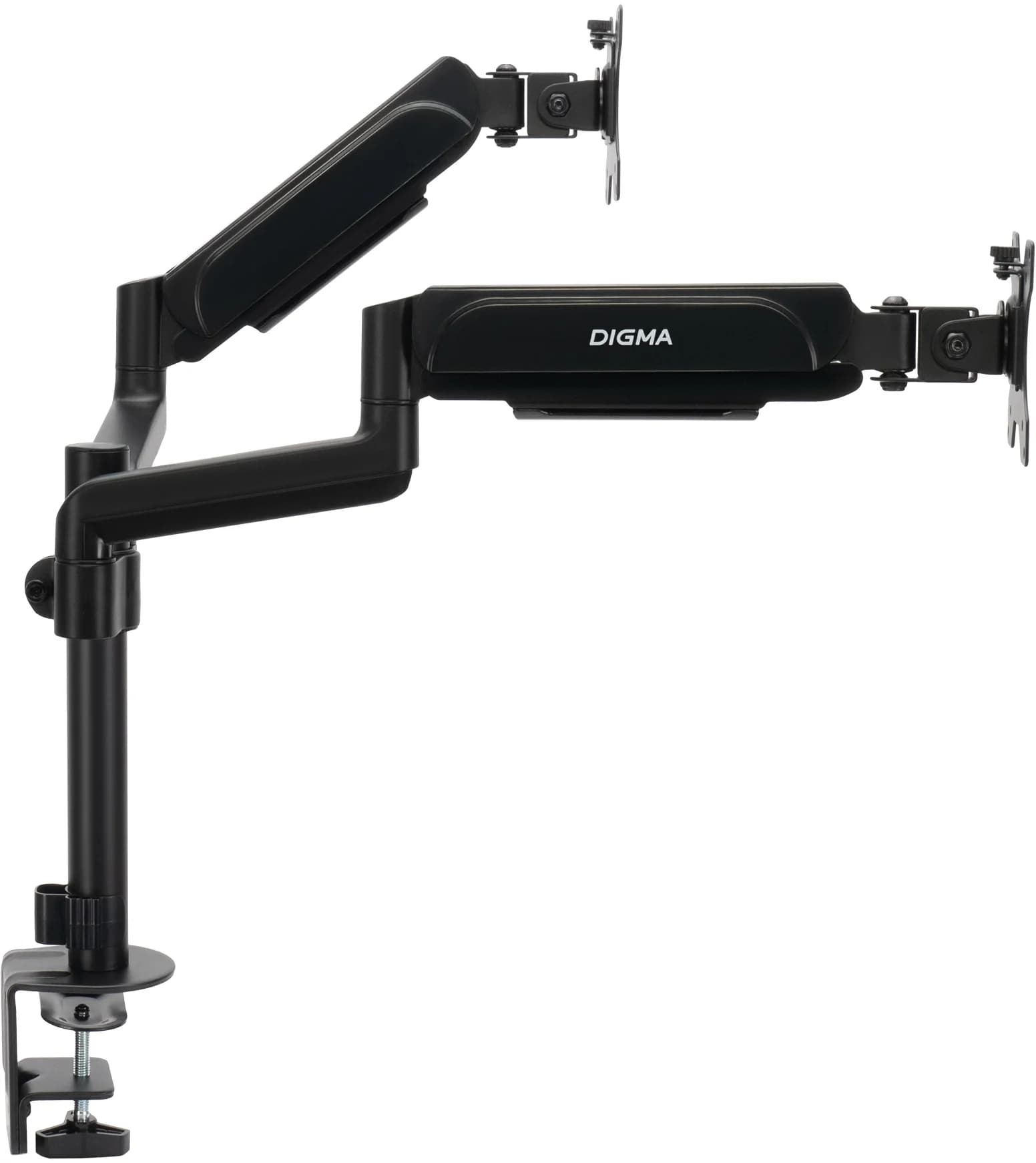Кронштейн для мониторов ЖК Digma D-MM202D черный 17"-32" макс.9кг крепление к столешнице поворот и наклон