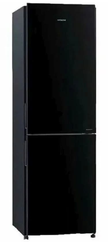 Холодильник Hitachi R-BG410PUC6 GBK 2-хкамерн. черный стекло инвертер