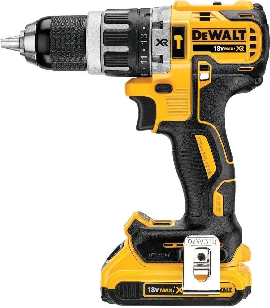 Дрель-шуруповерт аккумуляторная DeWalt DCD796D2-QW, 18В, 2 АКБ, Ударная, Кейс