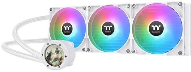 Система водяного охлаждения Thermaltake TH420 V2 Ultra Snow Edition ARGB Soc-AM5/AM4/1200/1700/1851 белый 4-pin 34.7dB Al+Cu LCD Ret (CL-W407-PL14SW-A)