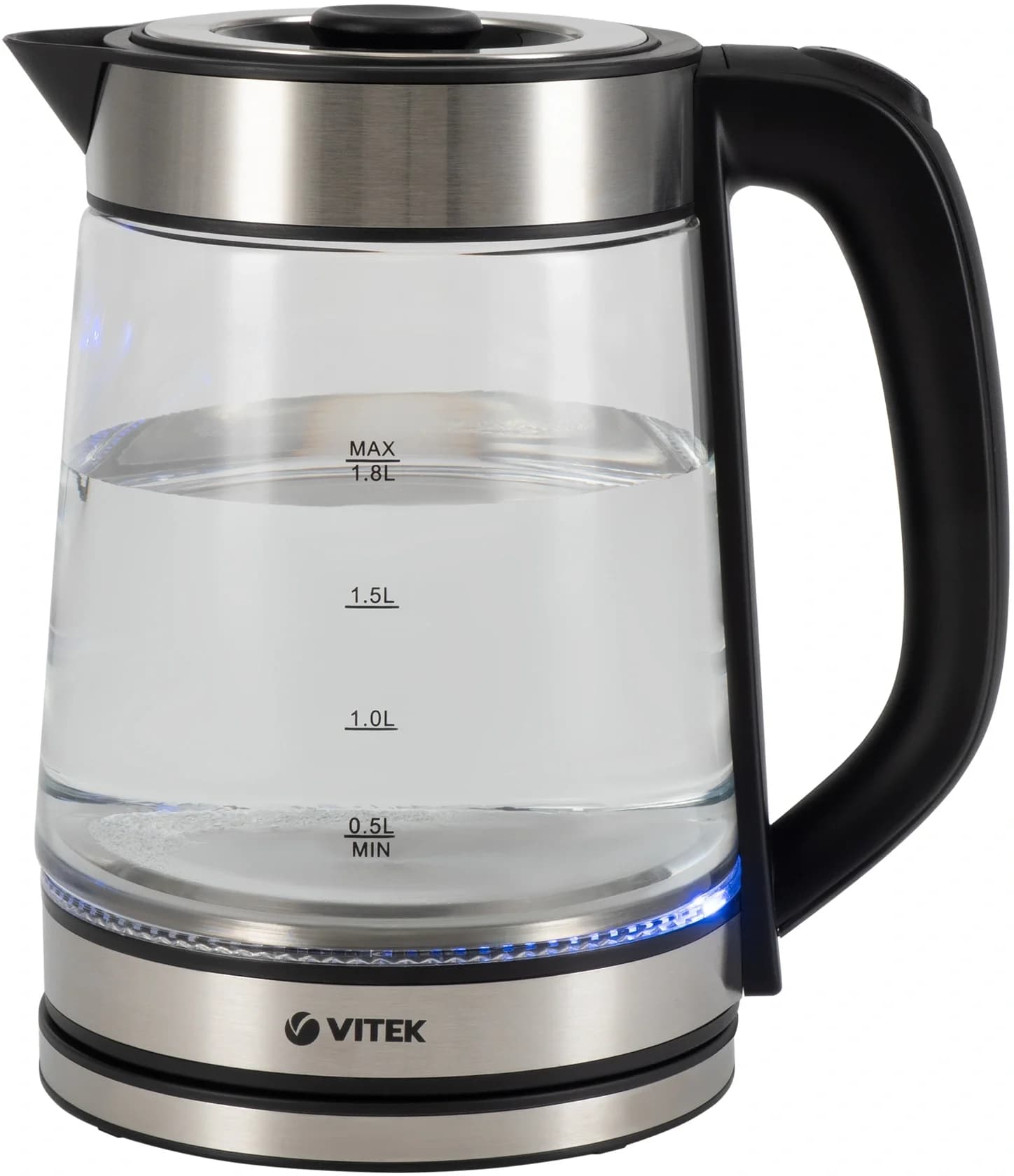 Чайник электрический Vitek VT-1179 1.8л. 2200Вт серебристый корпус: стекло/металл