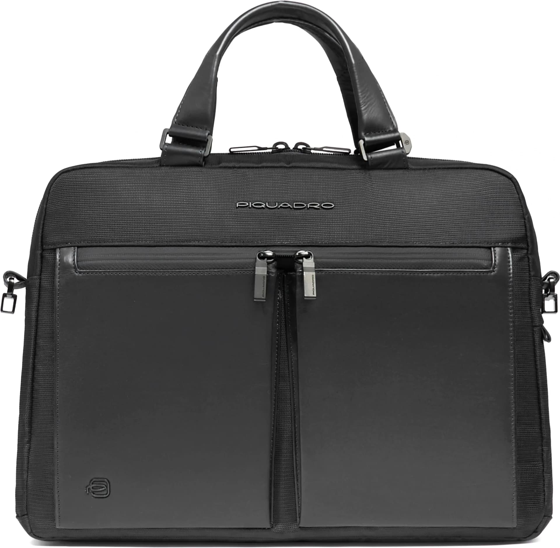 Деловая сумка Piquadro Orion CA6623S136/N с отделением для ноутбука 14" черная ткань/натур.кожа